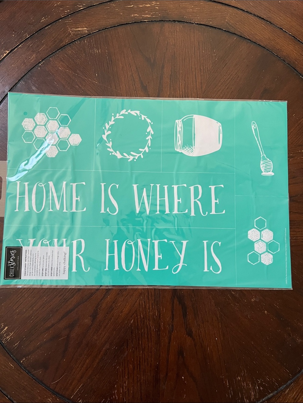 Chalk Couture Transfer HOME IS WHERE YOUR HONEY IS NWT